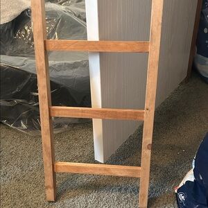 Rustic Wooden Decorative Ladder - Natural Wood